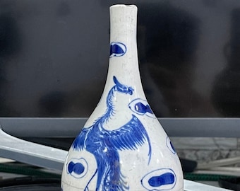 1940s Bien Hoa Pottery Vase – Antique Vietnamese Ceramic, 6 Inch