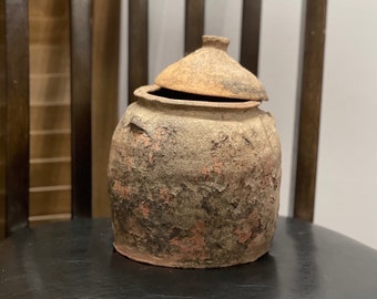 1900s Antique item- unique handmade pot.