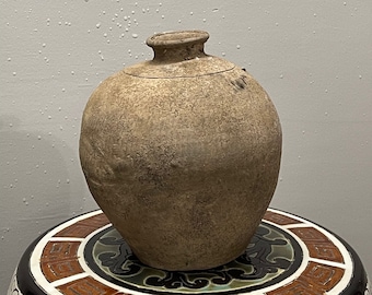 Antique Ceramic Vase – Vietnamese Handmade Pottery, 1900s