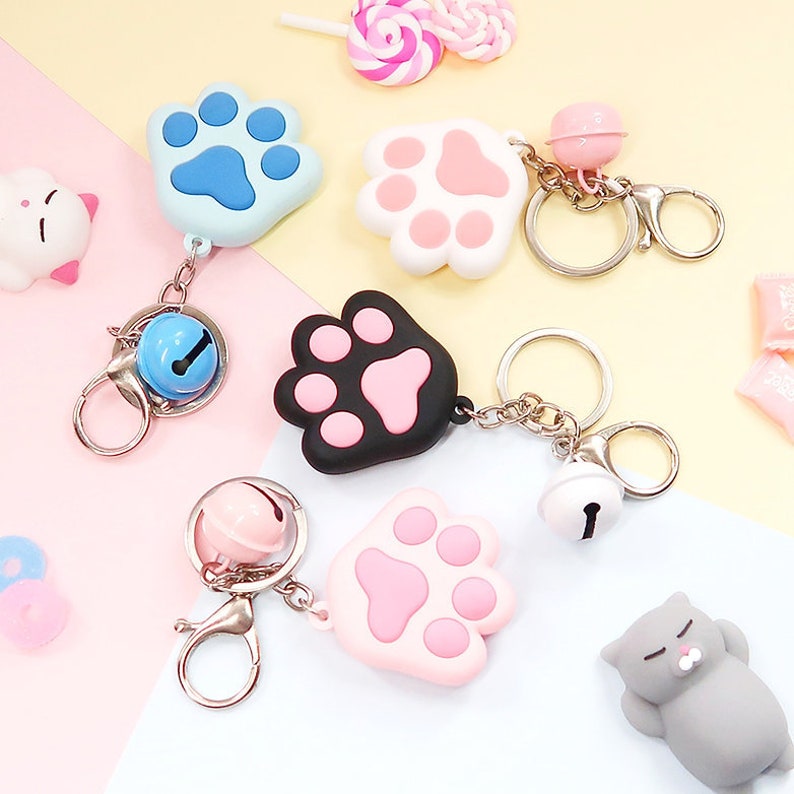 Kawaii Cat Paw 3D Keychain Cute Kawaii Cat Accessories - Etsy