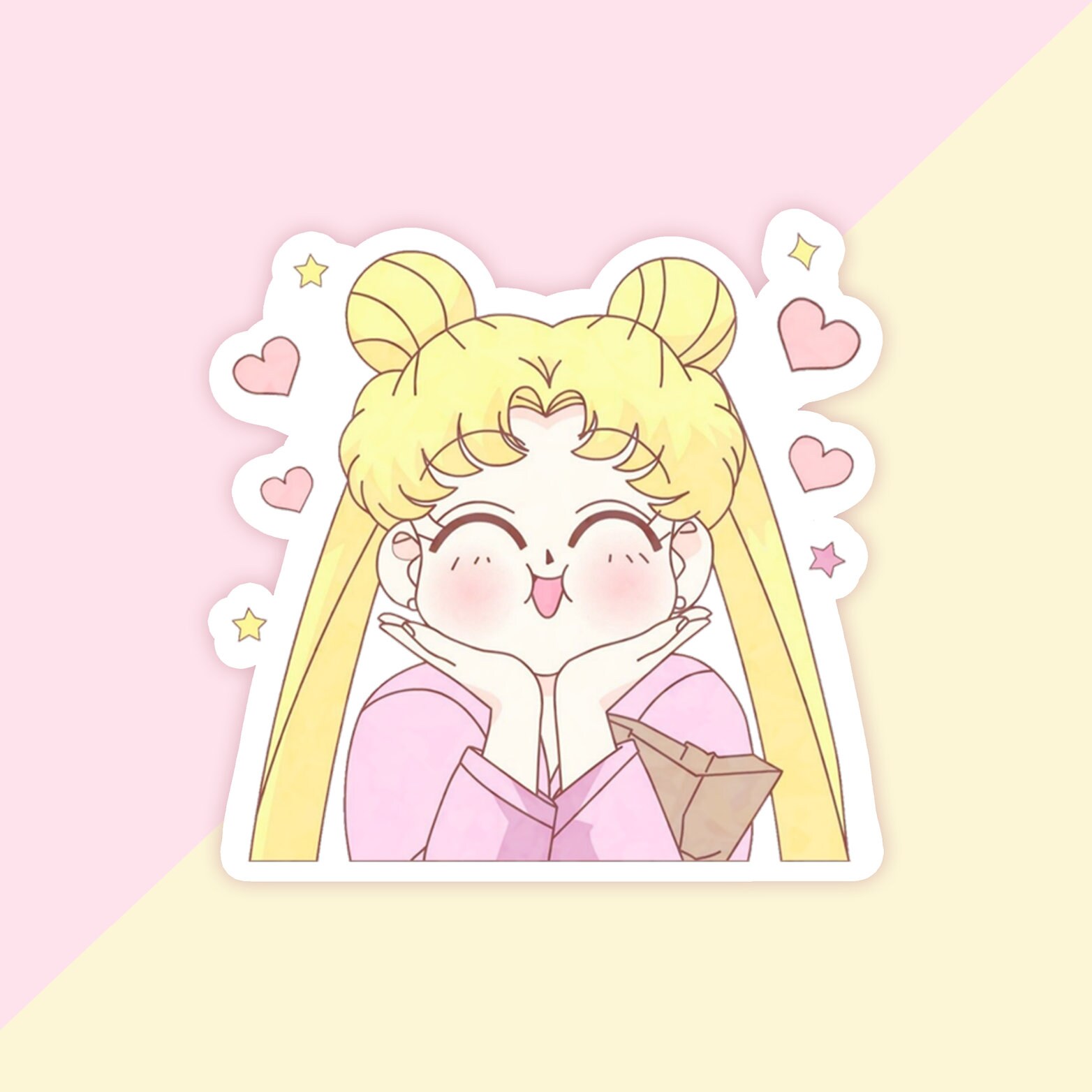 Holográfico Chibi Sailor Moon Sticker / Lindo Kawaii Sticker Etsy España