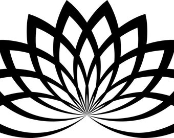 Lotus Flower Instant Download - SVG, PNG, JPG, Pdf, Tiff Digital Downloads