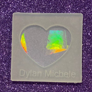Holographic Heart Silicone Mold - Mold Only - Silicone Mold - Resin Art
