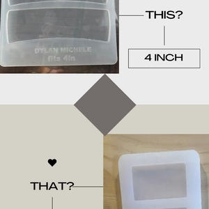 Silicone mold to fit 4 inch Claw Clip - Rectangle  - Silicone Mold - Resin