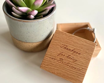 Personalised Oak Box | Engraved Gift box | Jewellery box | Bracelet box | Bespoke Storage Box