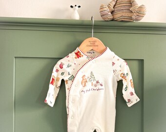 Personalised First Christmas Hanger | Wooden Baby Keepsake Gift | My 1st Christmas Outfit Display Hanger