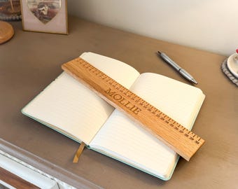 Solid Oak Personalised Ruler | Oak 30cm Ruler | Perfect Gift For Teachers | Oak Engraved Ruler
