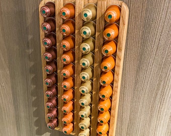 Nespresso® Coffee Pod Holder - Solid oak | Coffee Pod Organiser | Coffee Machine Accessories | Personalised Coffee Pod Holder