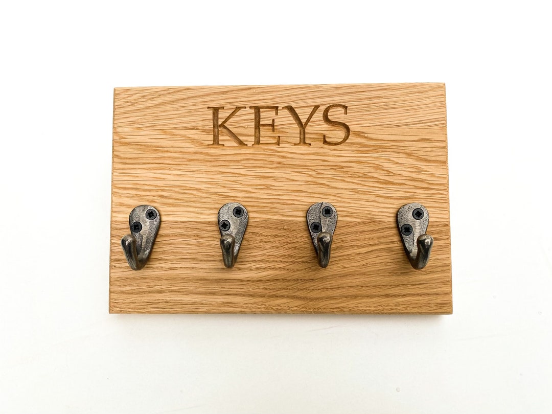 Key Hook Rail Handmade Key Holder Pine Key Storage Wooden Key Hooks