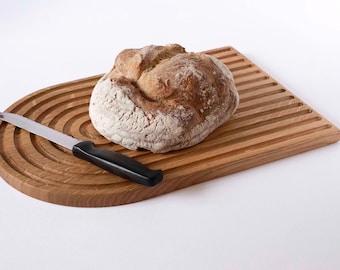 Handmade Oak Rainbow Bread Board | Solid Oak Rainbow Board | Oak Serving Board | Personalised Oak Serving Board