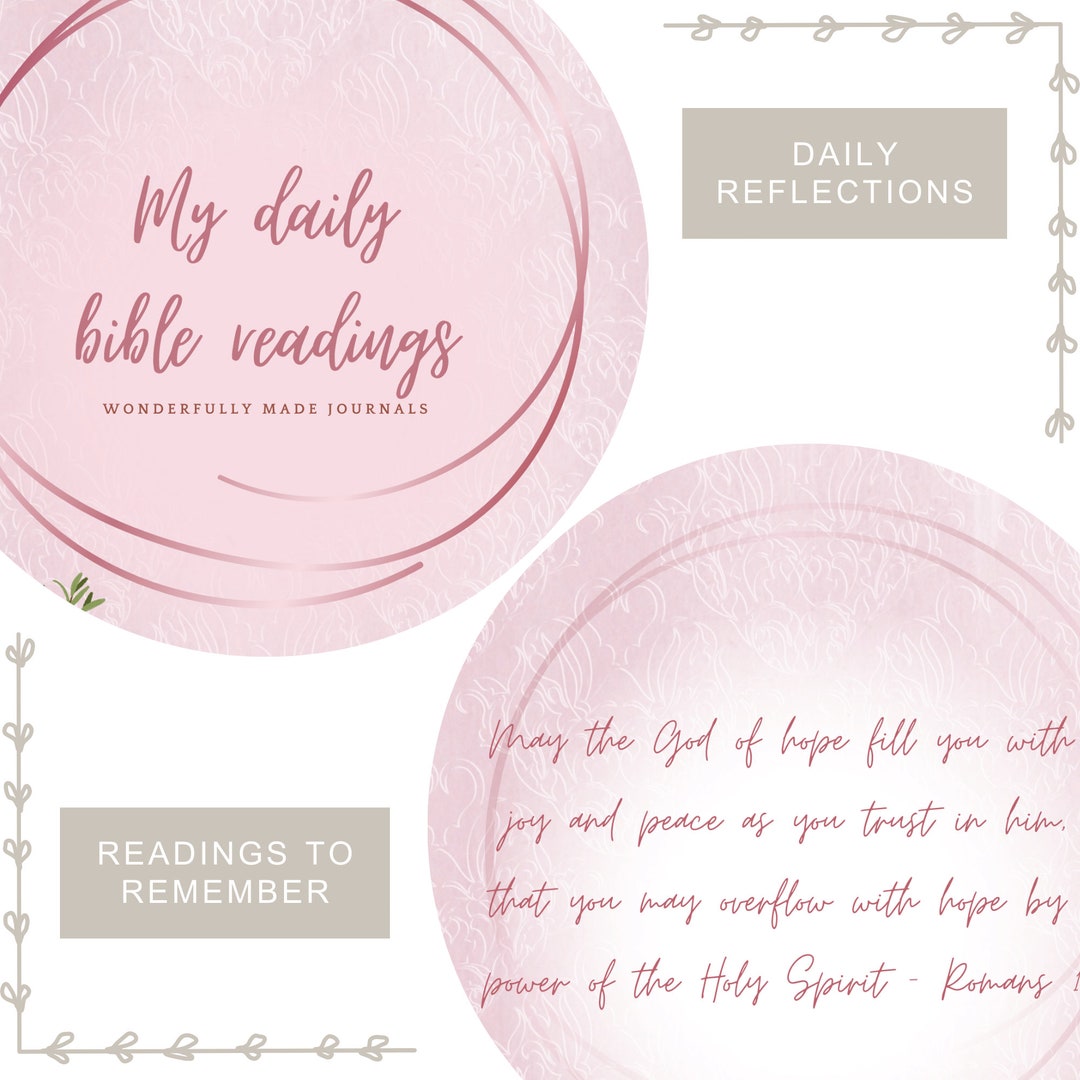 Daily Bible Reading Journal Printable INSTANT DOWNLOAD Etsy