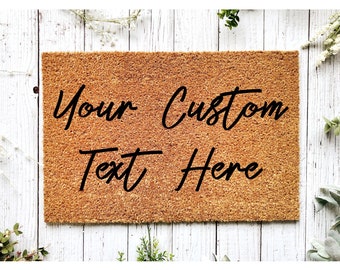 Personalized Door Mat - Custom Coir Doormat - Closing Gift - Welcome Doormat - Front Door Mat - Monogram Rug