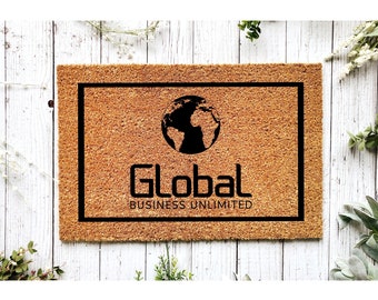 Business Logo Door Mat - Your Logo - Custom Coir Doormat - Closing Gift - Front Door Mat