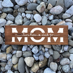 Mom Wood Sign with Kids names / Personalized Mothers Day Gift / Mother's Day Gift / Gift for Mom on Mothers Day