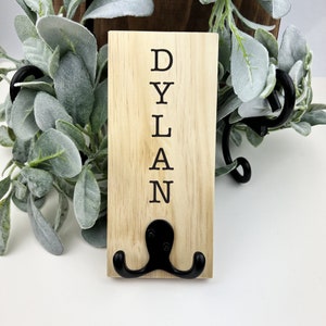 Personalized Wooden Hook | Towel | Coat | Backpack | Wall Hook