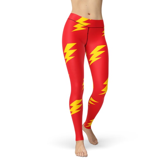 Jean Lightning Bolts Leggings Etsy