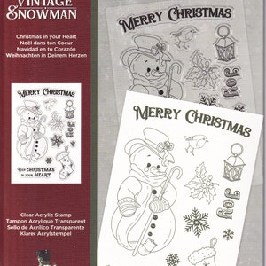 Selección de sellos, troqueles, troqueles y relieves de muñecos de nieve antiguos para manualidades con papel, Crafters Companion, Navidad, invierno, escenas de nieve de temporada