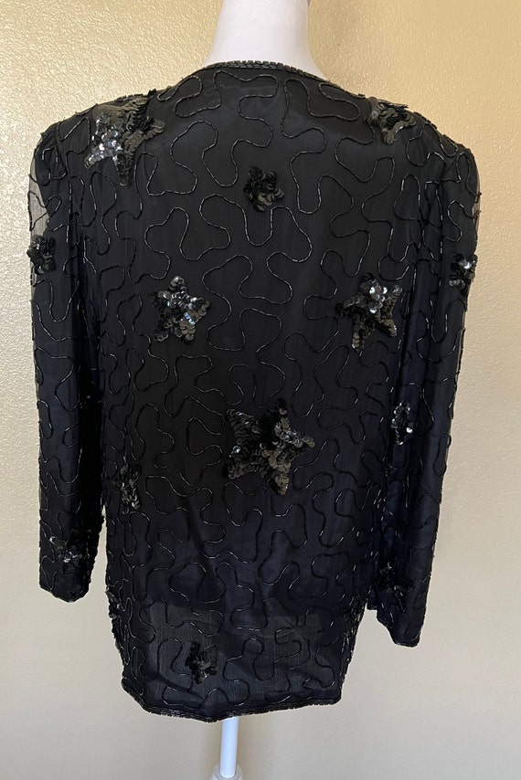 American night sequined silk jacket. XL - image 2