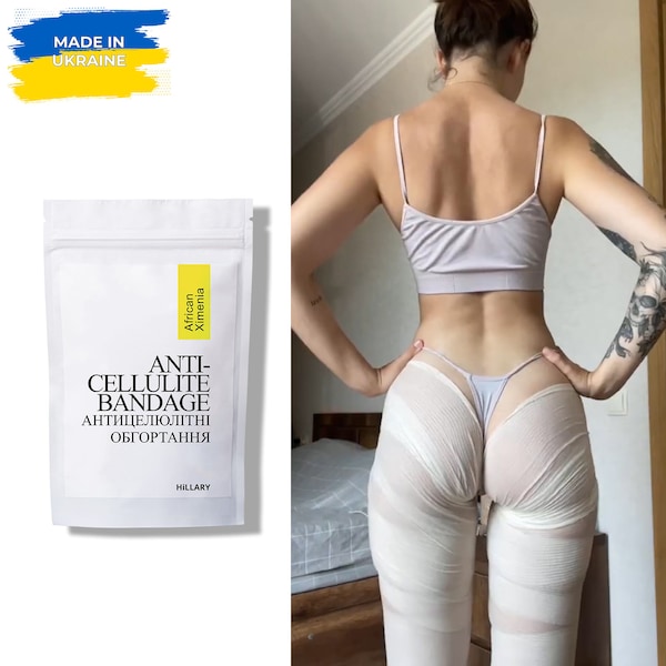 Anti-cellulite wraps with xymenia oil, Body contouring, Anti-cellulite body bandages, Body wrap slimming, Weight Reduction - Set of 6 pcs