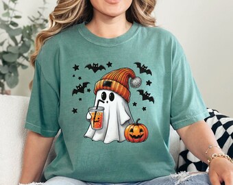 Comfort Colors Halloween Ghost Shirt, Spooky Season Tee