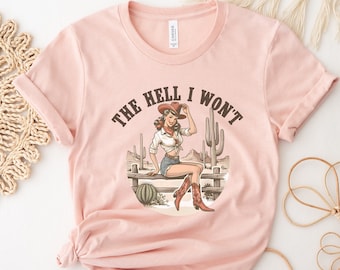 Retro Cowgirl Graphic Tee, Western Rodeo T-Shirt