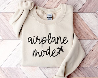 Airplane Mode Gildan Sweatshirt, Travel Gift