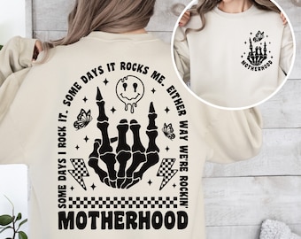 Motherhood Rocks Graphic Tee, Rocker Mama Shirt