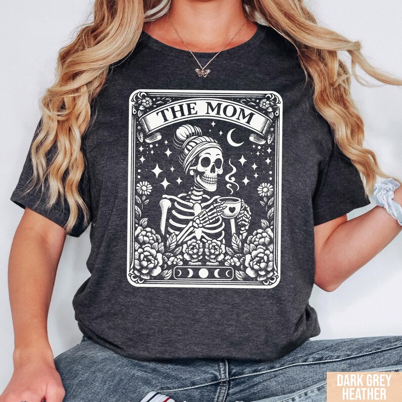 Skeleton Mom Tarot Card Sweatshirt, Halloween Gift image 4