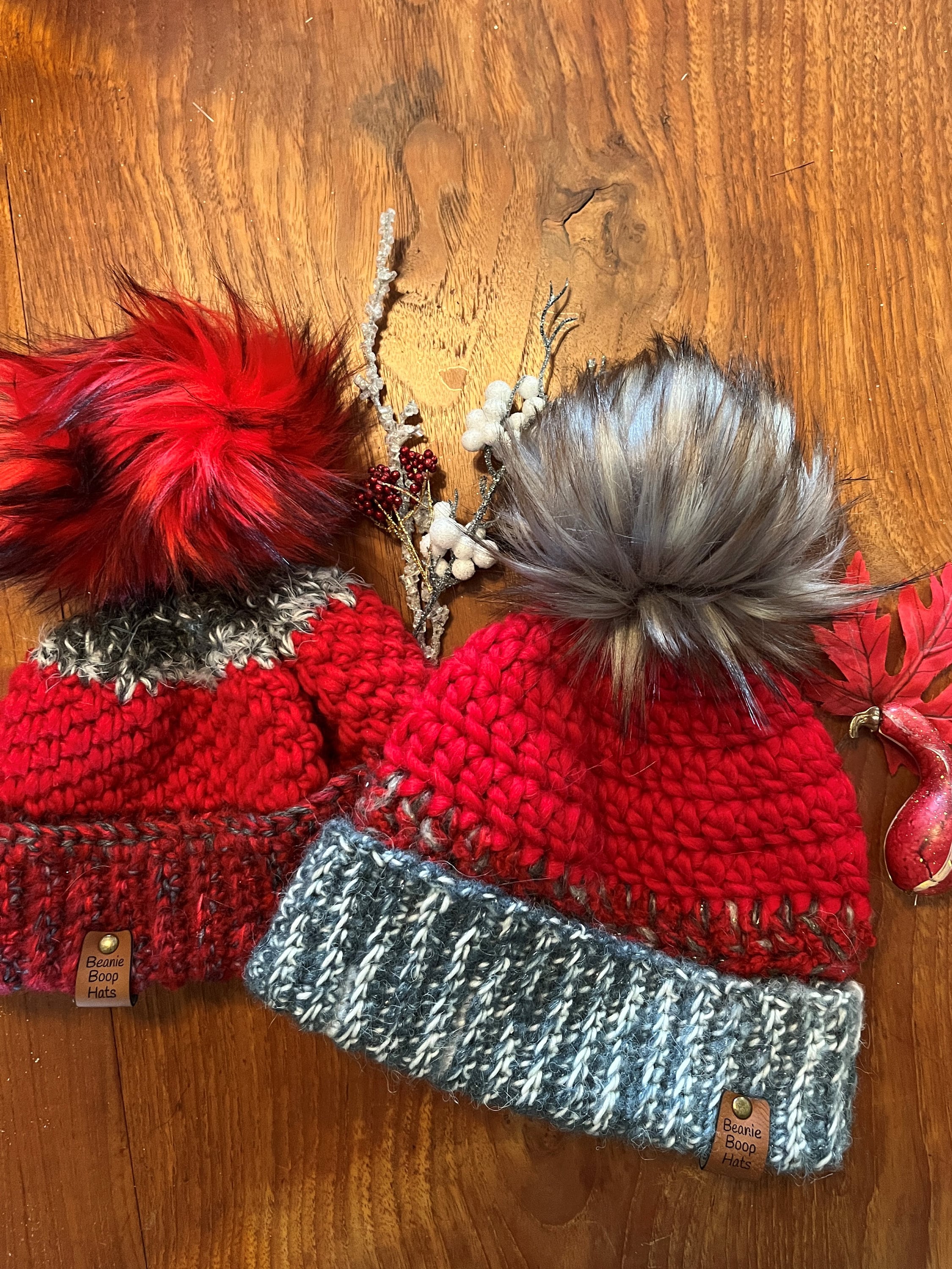 Red Custom-Made Knit Hat by @creativelym WR80936.jpg main image 4