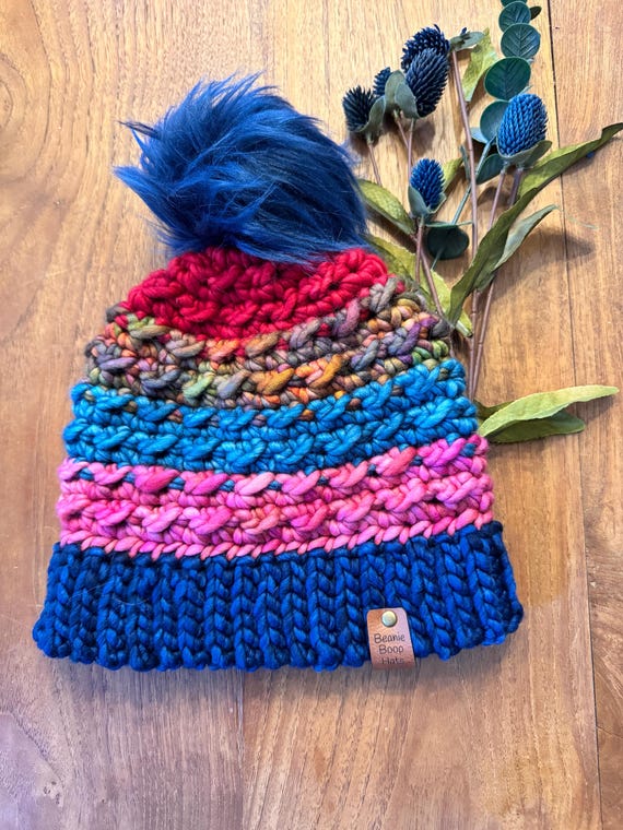 Colorful Handmade Crochet Hat Crochet Granny Square Hat, Ready to Ship Colorful Bucket Hat  main image 2