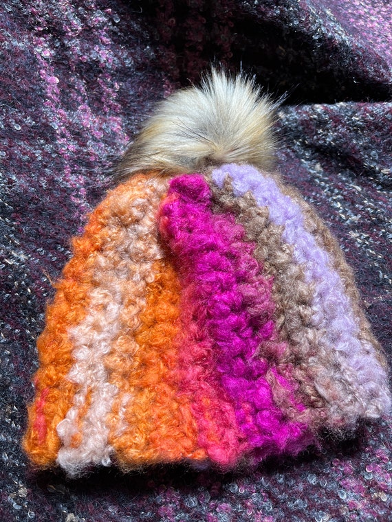 Handmade Crochet Teal or Pink Hats - the Cotton Candy  display picture 2