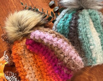 Handmade Crochet Teal or Pink Hats - the Cotton Candy  display picture 1