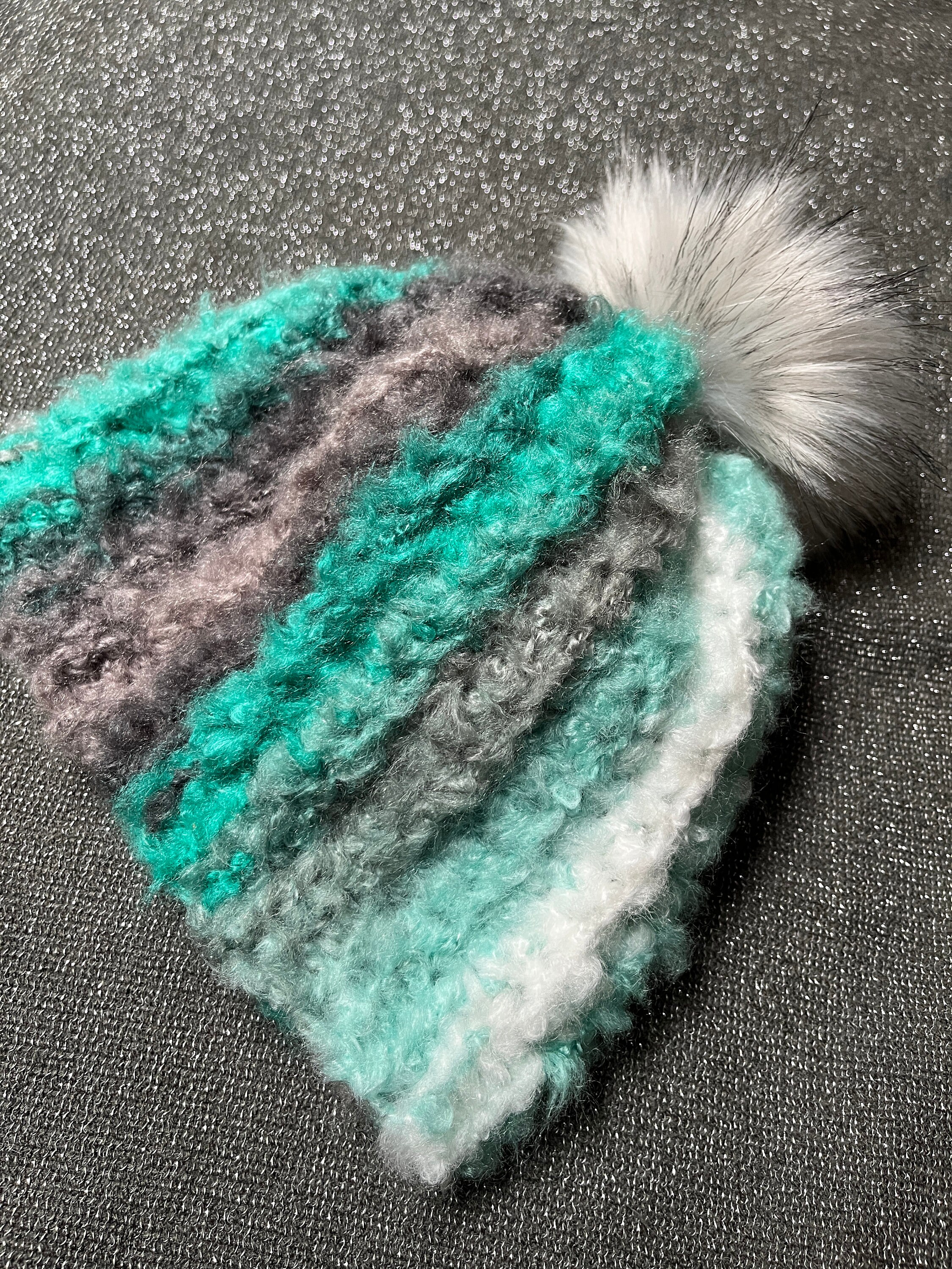 Handmade Crochet Teal or Pink Hats - the Cotton Candy  display picture 3