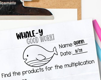 Whaley Good Work Stamp - Whale Stamp - Teacher Stamp