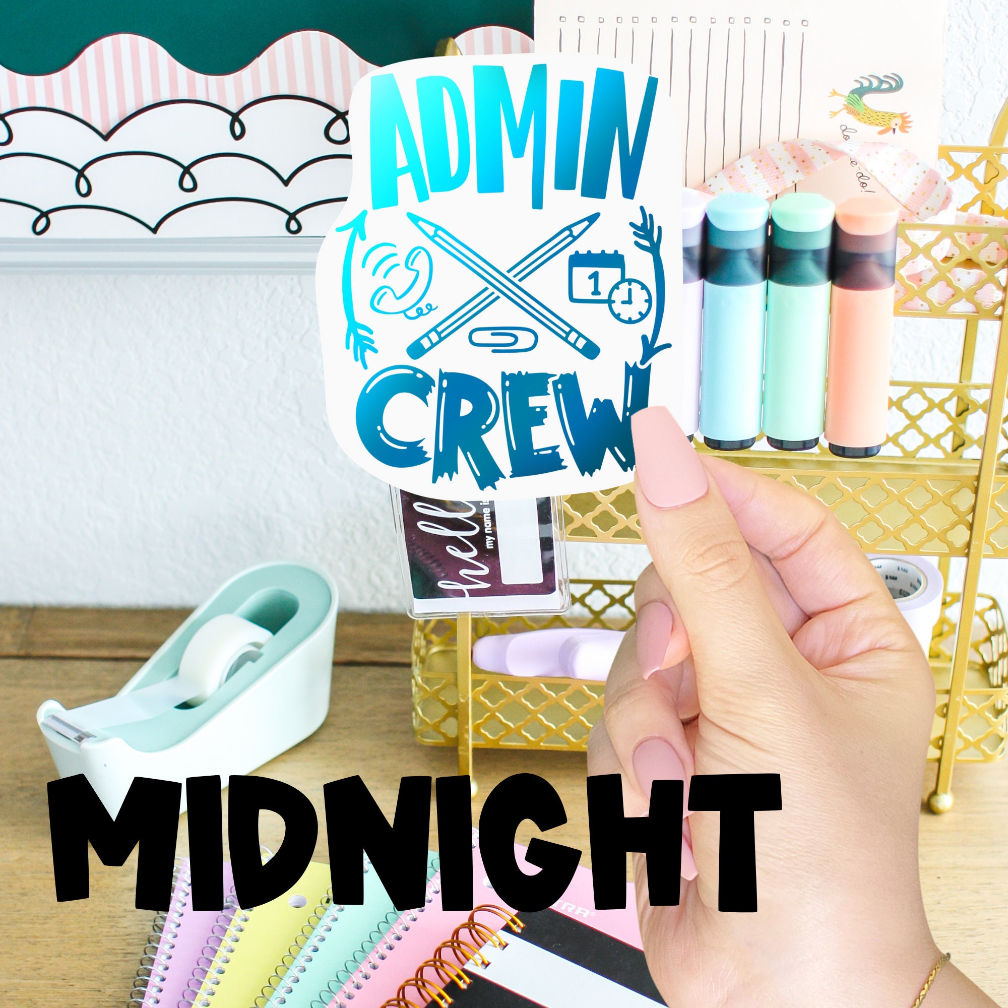 Admin Sticker Admin Crew Admin Support Teacher Sticker - Etsy