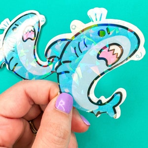Grumpy Great White Shark - Shark Sticker - Ocean Great White - Laptop Decal - Cute Sticker -  Shark Sticker, Cute Great White Shark - Animal