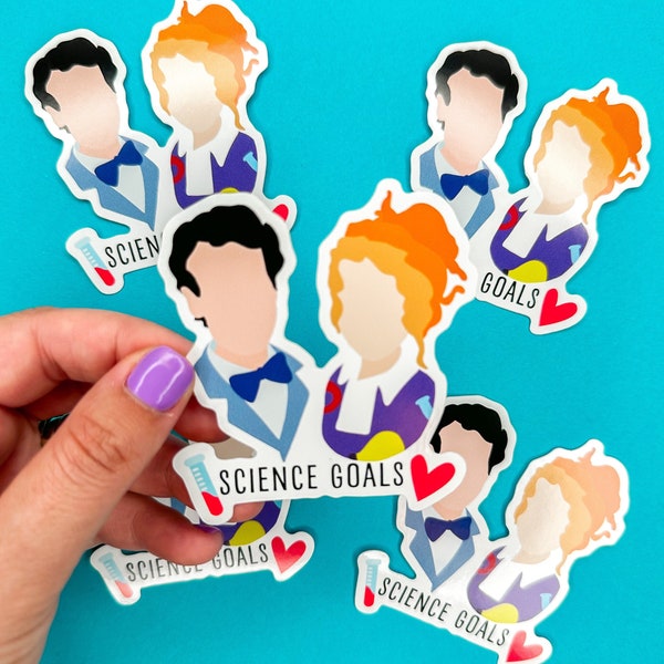 Science Goals - Bill Nye & Mrs. Frizzle Sticker - Science teacher - Teacher Sticker