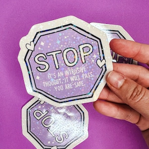 Intrustive thoughts are NOT for you - Brain Happiness - Mental Health Sticker - Mental Health Matters