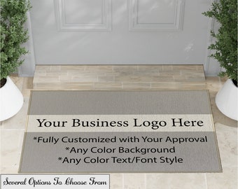 Business Welcome Mat | Personalized Company Mat | Indoor Outdoor Mat | Personalized Doormat for Business Industry | Custom Mat for Business