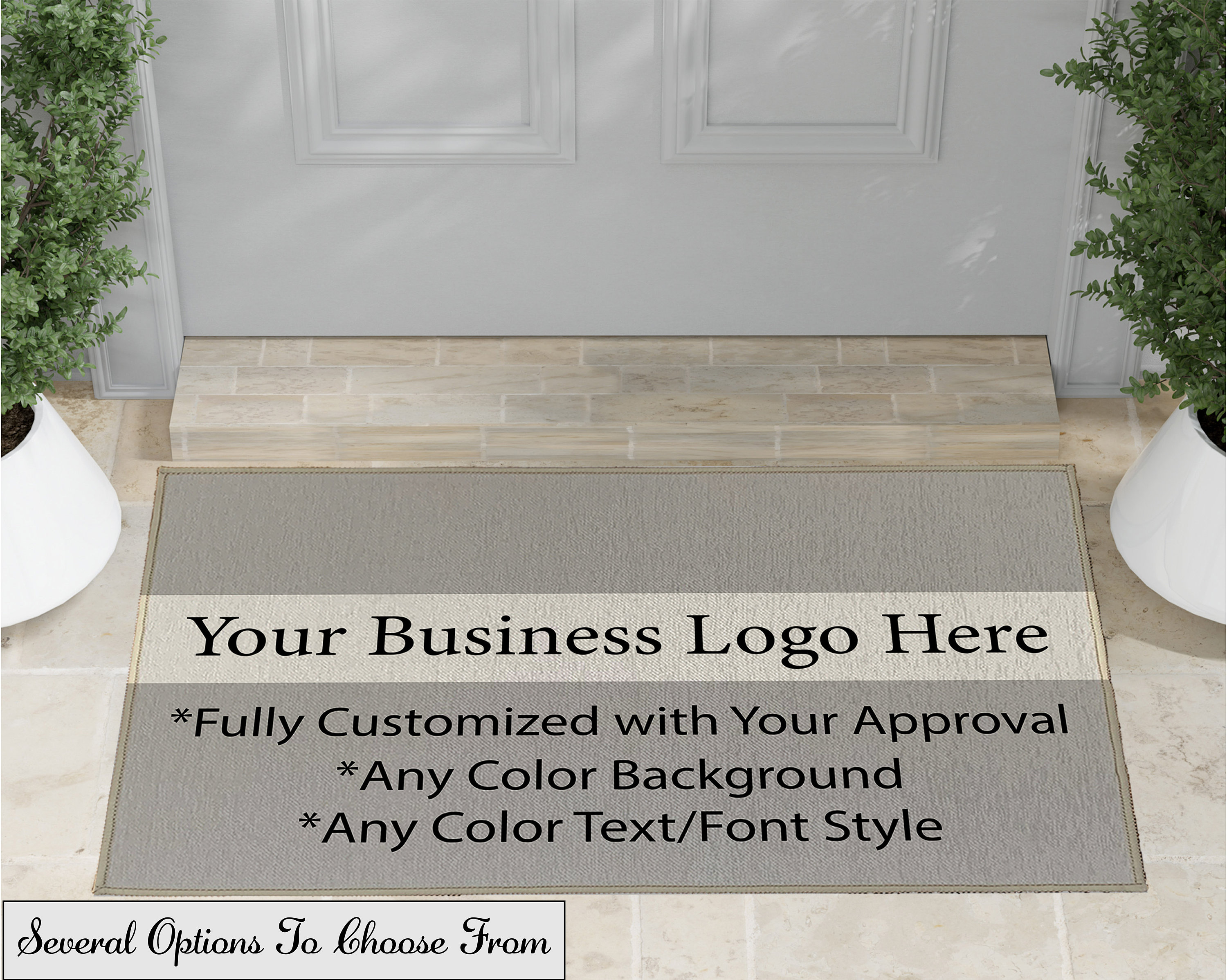 Business Mat Personalized Company Mat Indoor Outdoor Mat Personalized Doormat for