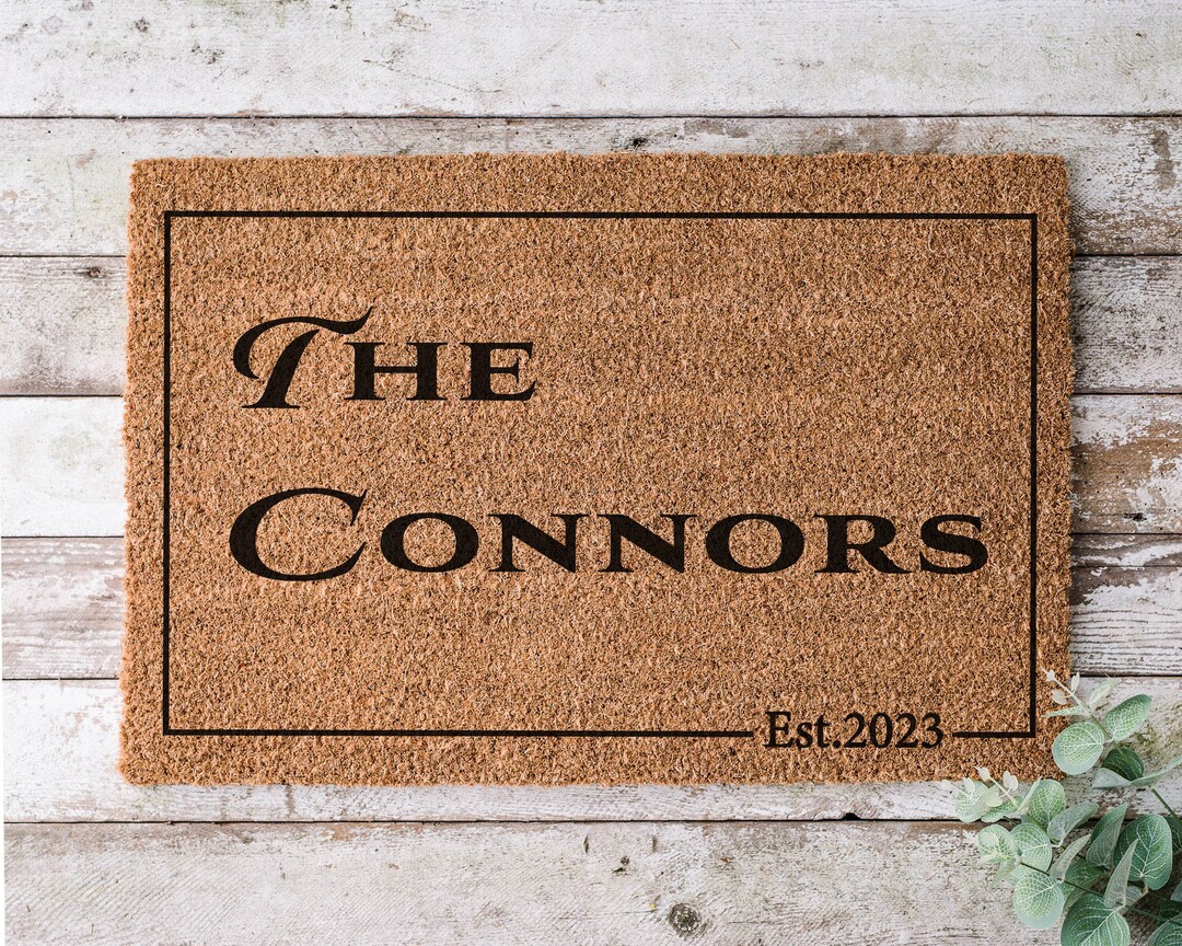 Personalized Coir Doormat With Family Name and Established Etsy