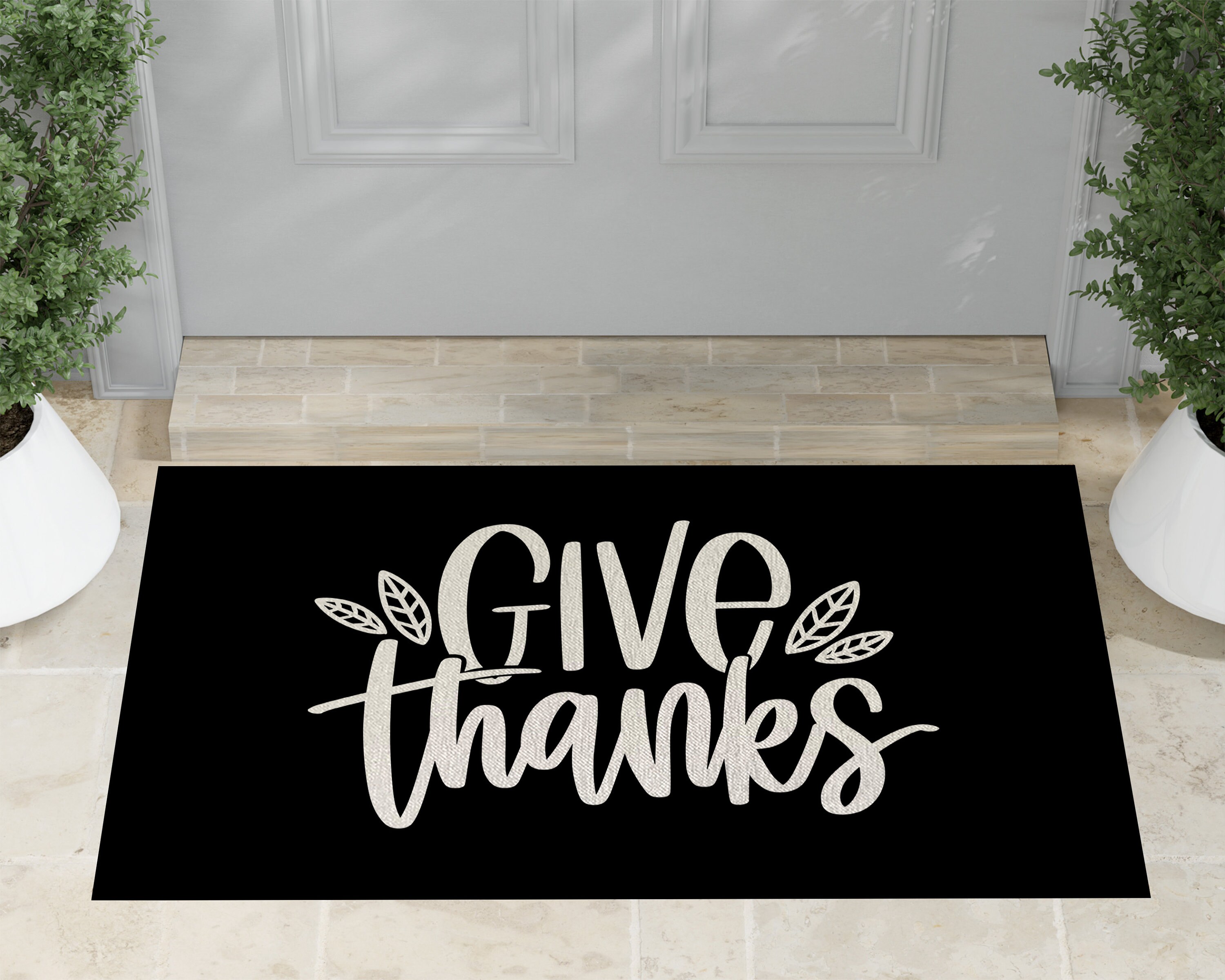 Large Entrance Mat Thankful Grateful Blessed Funny Doormat Indoor
