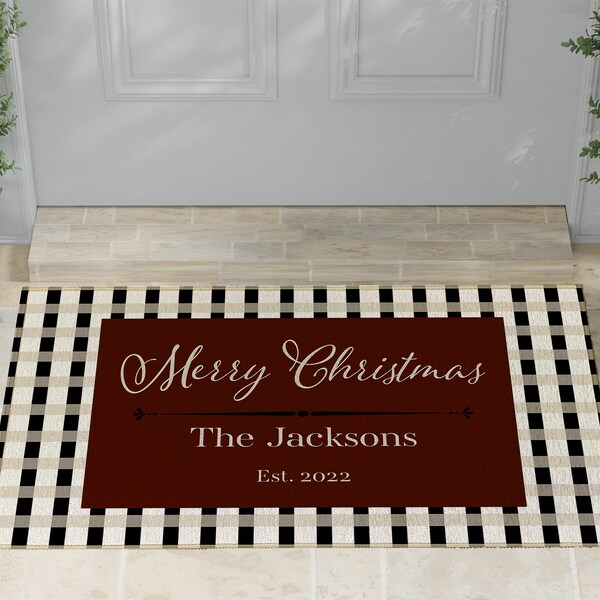 Christmas Door Mat - Etsy