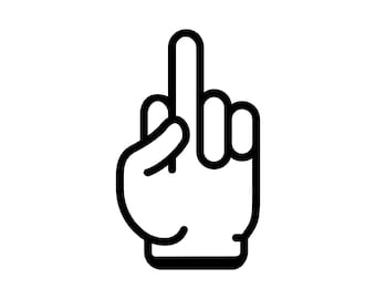 Middle Finger Digital Download SVG, PNG, JPG, Pdf, Eps