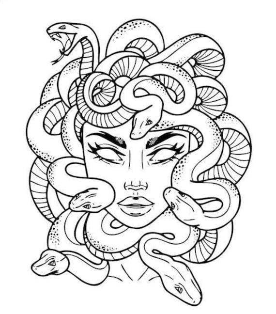 Medusa SVG Medusa Decor Medusa Wall Art Medusa Png Dxf - Etsy