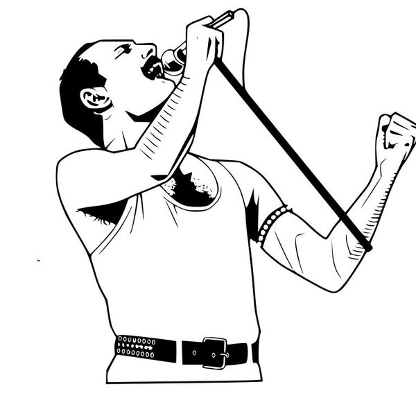 Freddie Mercury PNG, Queen SVG, Cheap SVG, Png, Eps, Dxf, Cricut Cut file, We Will Rock You,