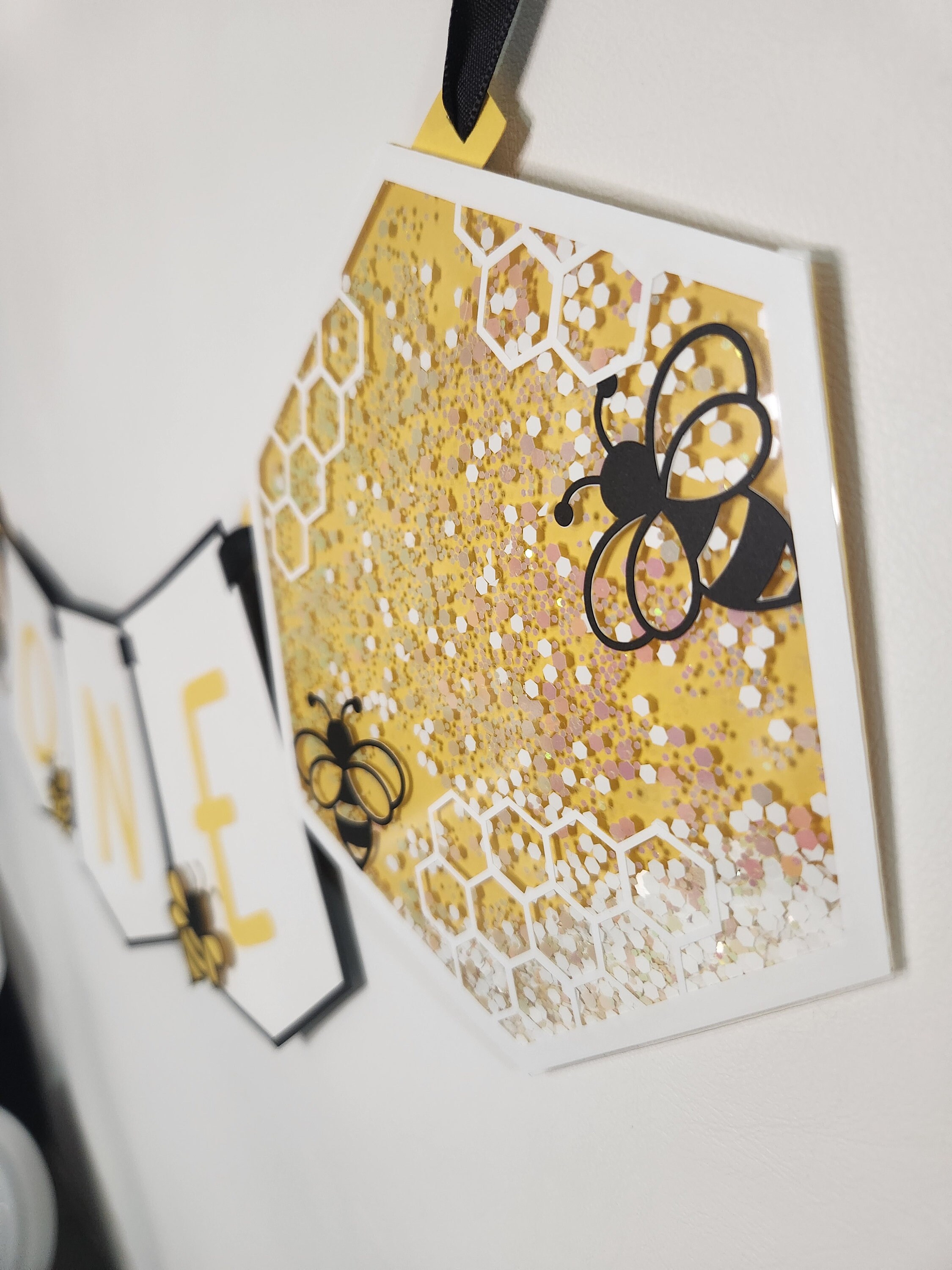 1st Bee Day Highchair Birthday Banner Bee Day Highchair Banner First ...