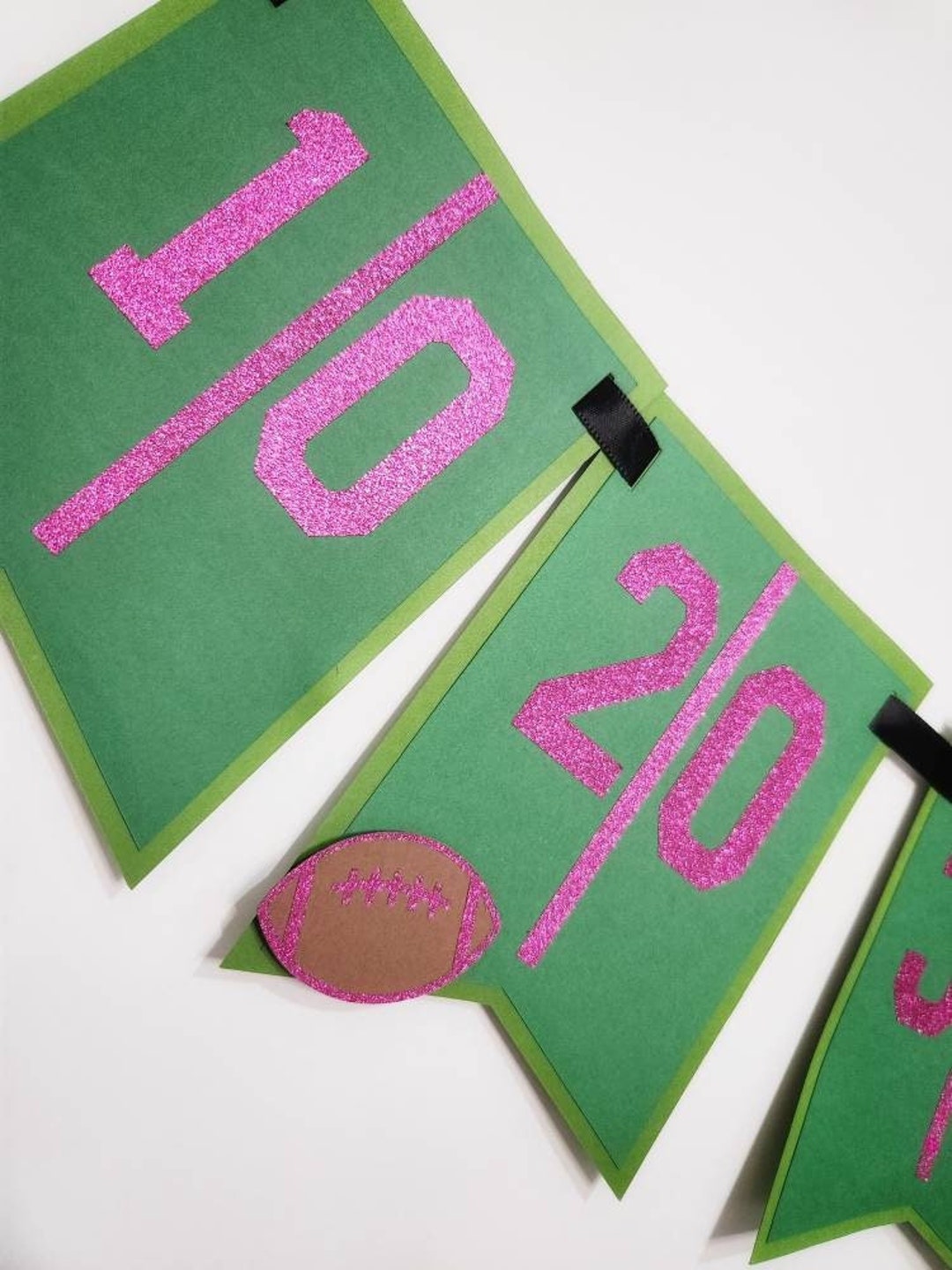 Pink Football Party Decor Pink Football Party Banner Women's Football Party Decor Pink Football