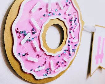 Sweet One Donut Birthday Banner Two Sweet Birthday Banner Doughnut Birthday Banner Donut Grow Up Birthday Banner Two Sweet Birthday