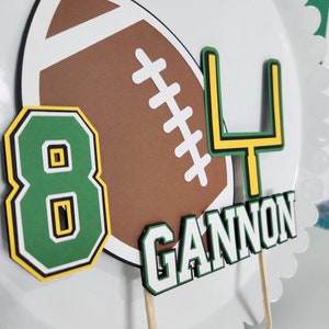 Football Birthday Cake Topper Handmade Custom First Down Birthday - Rookie of the Year - Football Party - Football Cake Topper 1st Down